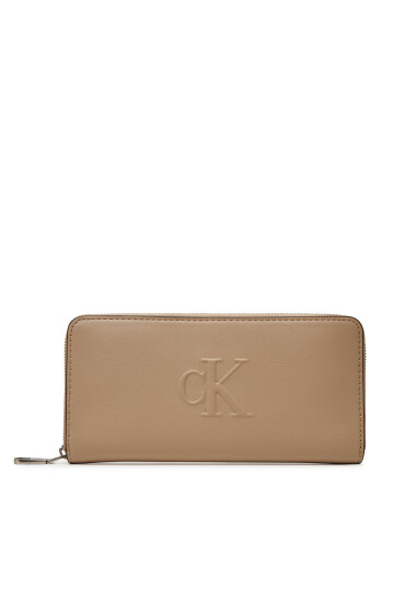 Calvin Klein Jeans Голям дамски портфейл LV04K1005G Бежов - Mera.bg