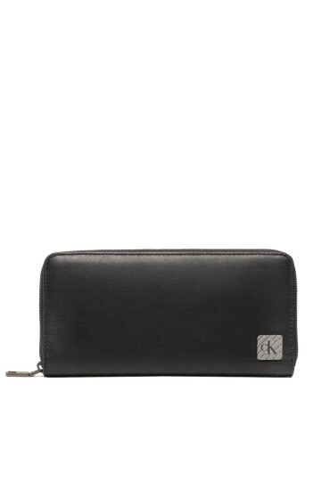 Calvin Klein Jeans Голям мъжки портфейл Logo Hardware Zip Around Rfid K50K510129 BDS - Mera.bg
