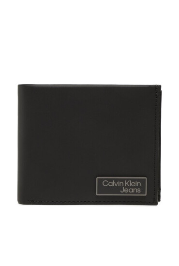 Calvin Klein Jeans Голям мъжки портфейл Logo Plaque Bifold Extra K50K510131 BDS - Mera.bg