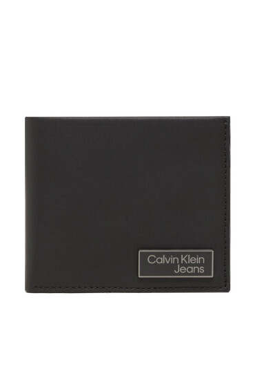 Calvin Klein Jeans Голям мъжки портфейл Logo Plaque Bilfold W/Coin K50K510127 BDS - Mera.bg