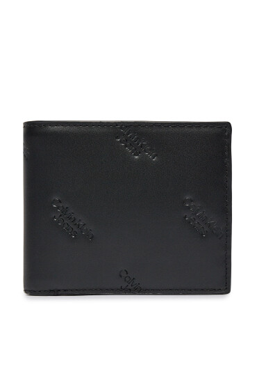 Calvin Klein Jeans Голям мъжки портфейл LOGO PRINT BIFOLD W/ COIN K50K511818 Черен - Mera.bg