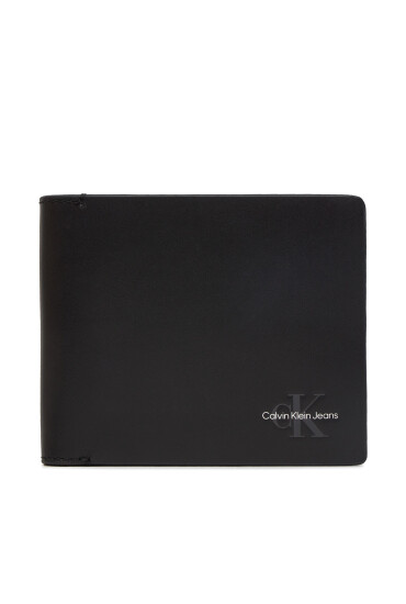 Calvin Klein Jeans Голям мъжки портфейл Monogram Soft Bifold K50K512171 Черен - Mera.bg