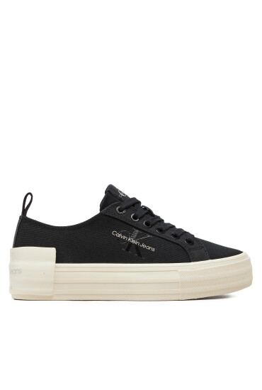 Calvin Klein Jeans Гуменки Bold Vulc Flatf Low Lace Mix Mtl YW0YW01465 Черен - Mera.bg
