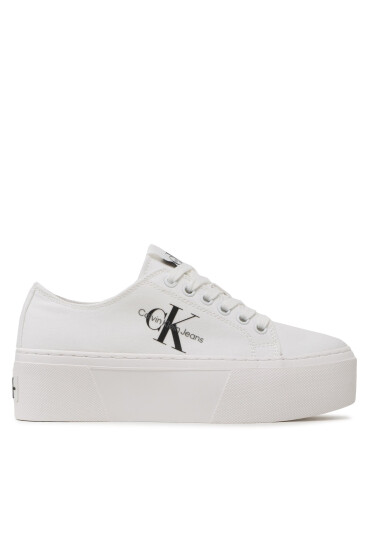 Calvin Klein Jeans Гуменки Cupsole Low Txt YW0YW01033 Бял - Mera.bg