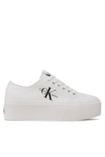 Calvin Klein Jeans Гуменки Cupsole Low Txt YW0YW01033 Бял - Mera.bg