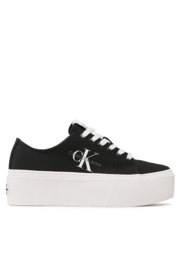 Calvin Klein Jeans Гуменки Flatform+ Cupsole Low Txt YW0YW01033 Черен - Mera.bg