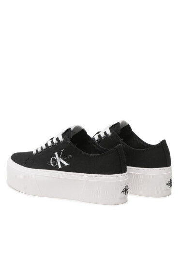 Calvin Klein Jeans Гуменки Flatform+ Cupsole Low Txt YW0YW01033 Черен - Mera.bg