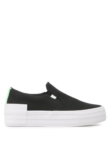 Calvin Klein Jeans Гуменки Vulc Flatf Bold Slipon Fluo Cont YW0YW00905 Черен - Mera.bg