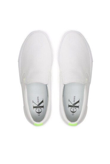Calvin Klein Jeans Гуменки Vulc Flatf Bold Slipon Fluo Cont YW0YW00905 Бял - Mera.bg