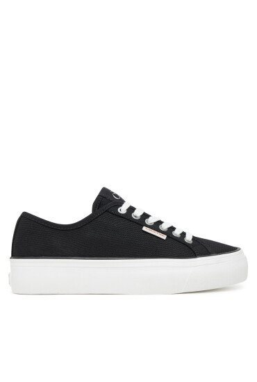 Calvin Klein Jeans Гуменки Vulc Flatform Ctn Logo Tag YW0YW01838 Черен - Mera.bg