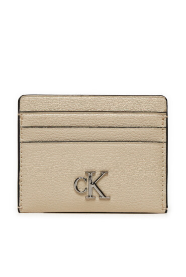 Calvin Klein Jeans Калъф за кредитни карти Minimal Monogram K60K612746 Екрю - Mera.bg