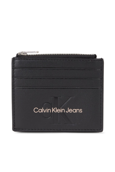 Calvin Klein Jeans Калъф за кредитни карти Sculpted Cardcase 6Cc Mono K60K608399 Black With Rose 01F - Mera.bg