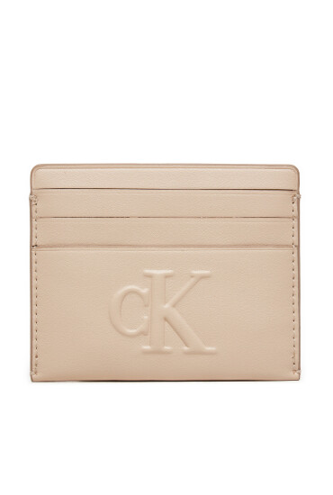 Calvin Klein Jeans Калъф за кредитни карти Sculpted Cardcase K60K612747 Бежов - Mera.bg