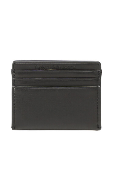 Calvin Klein Jeans Калъф за кредитни карти Sculpted Cardholder 6Cc Pipping K60K610349 Черен - Mera.bg