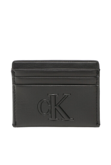 Calvin Klein Jeans Калъф за кредитни карти Sculpted Cardholder 6Cc Pipping K60K610349 Черен - Mera.bg