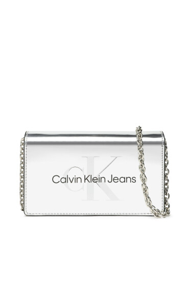 Calvin Klein Jeans Калъф за телефон Sculpted Ew Flap Phone Cb Silver K60K610406 Сребрист - Mera.bg