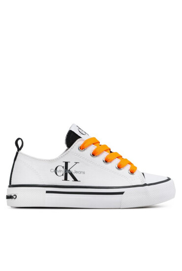 Calvin Klein Jeans Кецове Low Cut Lace-Up V3X9-80567-089 M White/Black X002 - Mera.bg