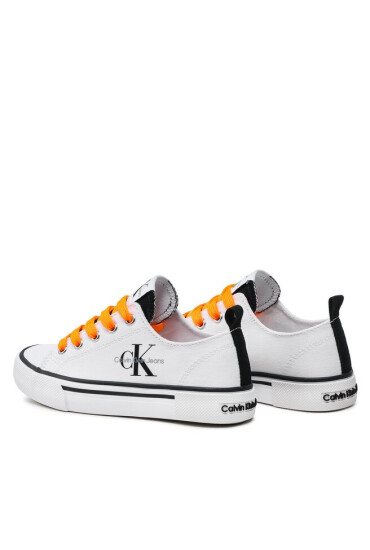 Calvin Klein Jeans Кецове Low Cut Lace-Up V3X9-80567-089 M White/Black X002 - Mera.bg