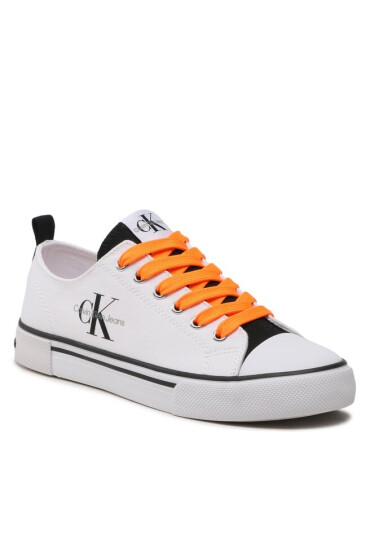 Calvin Klein Jeans Кецове Low Cut Lace-Up Sneaker V3X9-80567-089 S White/Black - Mera.bg