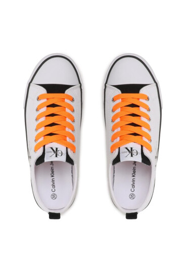 Calvin Klein Jeans Кецове Low Cut Lace-Up Sneaker V3X9-80567-089 S White/Black - Mera.bg