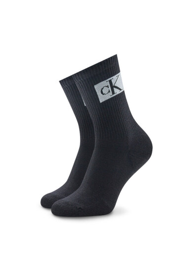 Calvin Klein Jeans Комплект 2 чифта дълги чорапи дамски 701222880 White/Black 001 - Mera.bg