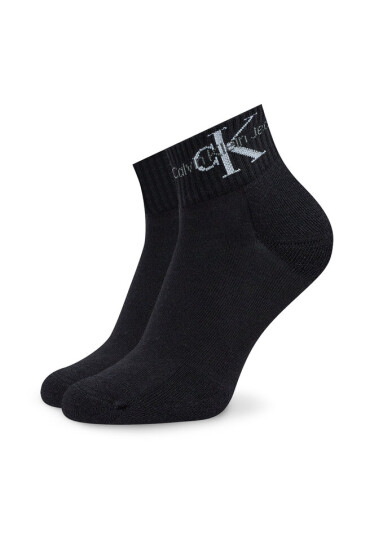 Calvin Klein Jeans Комплект 2 чифта къси чорапи дамски 701225317 Black Combo 001 - Mera.bg