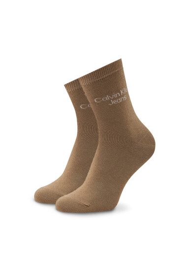 Calvin Klein Jeans Комплект 4 чифта дълги чорапи дамски 701219859 Brown Combo 002 - Mera.bg