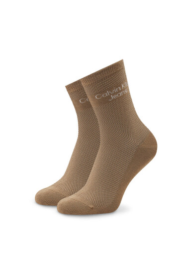 Calvin Klein Jeans Комплект 4 чифта дълги чорапи дамски 701219859 Brown Combo 002 - Mera.bg