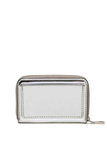 Calvin Klein Jeans Малък дамски портфейл Sculpted Med Zip Around K60K610405 Сребрист - Mera.bg