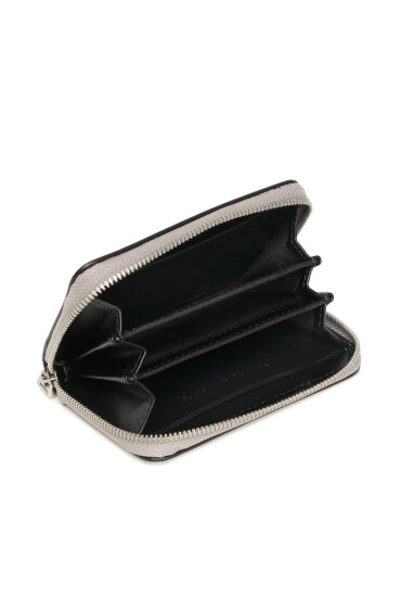 Calvin Klein Jeans Малък дамски портфейл Sculpted Med Zip Around K60K610405 Сребрист - Mera.bg