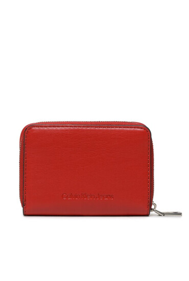Calvin Klein Jeans Малък дамски портфейл Sculpted Med Zip Around Pipping K60K610353 Червен - Mera.bg