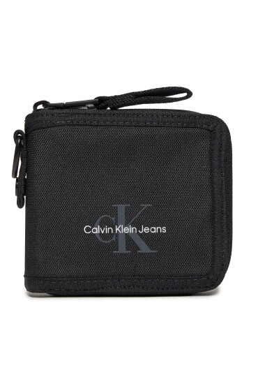 Calvin Klein Jeans Малък мъжки портфейл Sport Essentials Compact Zip Ut K50K510774 Черен - Mera.bg