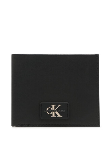 Calvin Klein Jeans Малък мъжки портфейл Tagged Bifold W/Coin K50K510776 BDS - Mera.bg