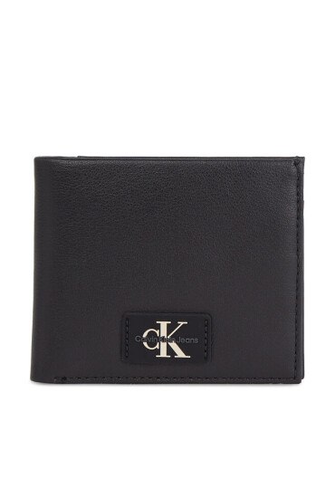 Calvin Klein Jeans Малък мъжки портфейл Tagged Bifold W/Coin K50K510776 BDS - Mera.bg
