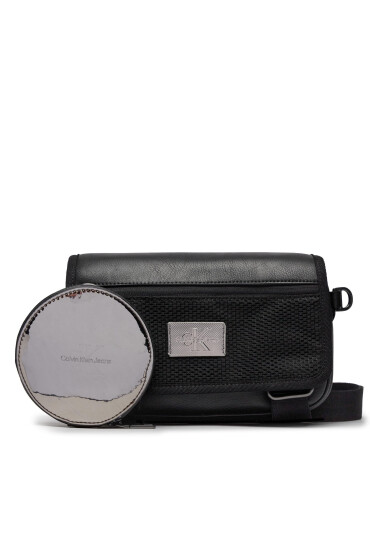 Calvin Klein Jeans Мъжка чантичка Tagged Flap Camera Bag22 K50K511386 Черен - Mera.bg