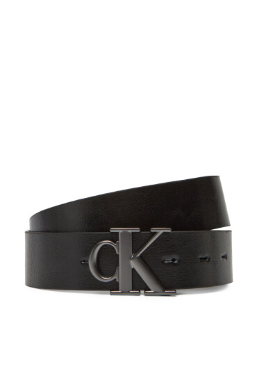 Calvin Klein Jeans Мъжки колан Monogram Plaque Buckle 35Mm Adj/Rev LV04G7026G Черен - Mera.bg