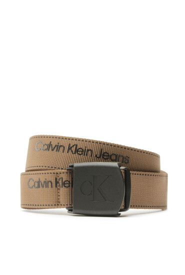 Calvin Klein Jeans Мъжки колан Plaque Logo Webbing Belt 38Mm K50K510473 Каки - Mera.bg
