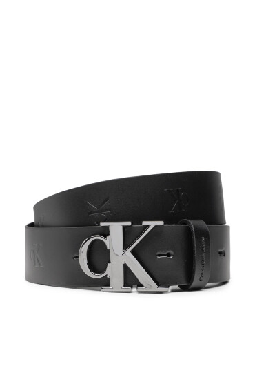 Calvin Klein Jeans Мъжки колан Round Mono Plaque Belt Aop 35mm K50K510155 Черен - Mera.bg