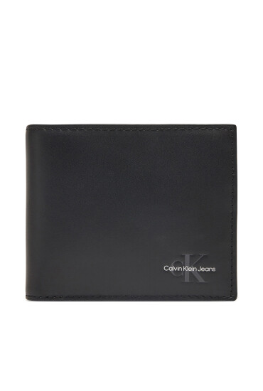 Calvin Klein Jeans Мъжки портфейл Mono Logo Bifold W/Coin LV04G1013G Черен - Mera.bg