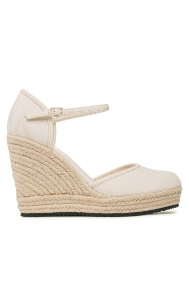 Calvin Klein Jeans Обувки Wedge Sandal Close Toe Ess YW0YW01194 Ancient White YBH - Mera.bg