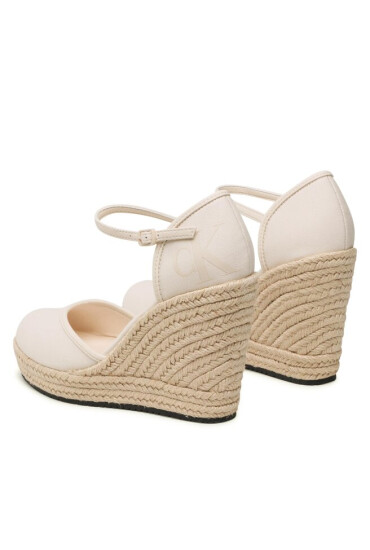 Calvin Klein Jeans Обувки Wedge Sandal Close Toe Ess YW0YW01194 Ancient White YBH - Mera.bg