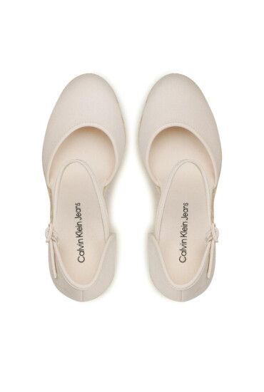 Calvin Klein Jeans Обувки Wedge Sandal Close Toe Ess YW0YW01194 Ancient White YBH - Mera.bg
