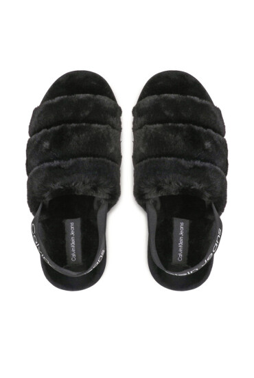 Calvin Klein Jeans Пантофи Home Slipper Fakefur Elastic YW0YW00751 Black BDS - Mera.bg