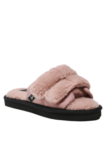 Calvin Klein Jeans Пантофи Home Slide Velcro Shearling YW0YW00861 Adobr Rose - Mera.bg