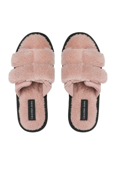 Calvin Klein Jeans Пантофи Home Slide Velcro Shearling YW0YW00861 Adobr Rose - Mera.bg