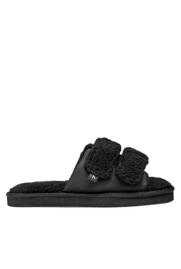 Calvin Klein Jeans Пантофи Home Slide Velcro Sherarlng YW0YW00861 Черен - Mera.bg