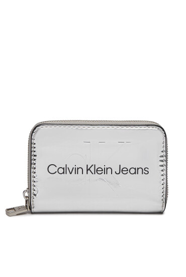 Calvin Klein Jeans Портфейл Sculpted Med Zip Around Mono S K60K611863 Сребрист - Mera.bg