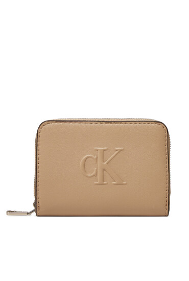 Calvin Klein Jeans Портфейл Sculpted Med Zip Around Wallet LV04K1004G Бежов - Mera.bg