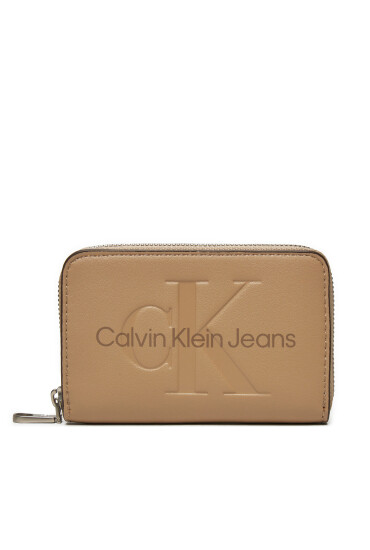 Calvin Klein Jeans Портфейл Zip Around Mono K60K612255 Бежов - Mera.bg