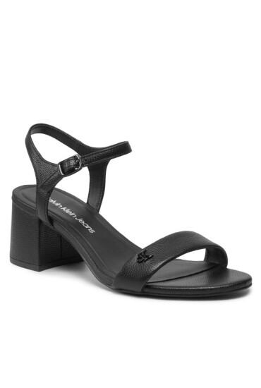 Calvin Klein Jeans Сандали Heel Sandal Strap Lth YW0YW00554 Black BDS - Mera.bg